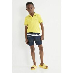 Detské polo tričko Boss žltá farba, jednofarebný vyobraziť