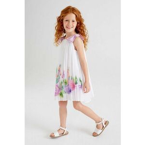 Dievčenské šaty Mayoral fialová farba, mini, áčkový strih vyobraziť