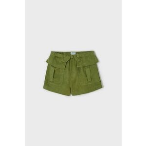 Detské krátke nohavice Mayoral zelená farba, jednofarebné, vyobraziť