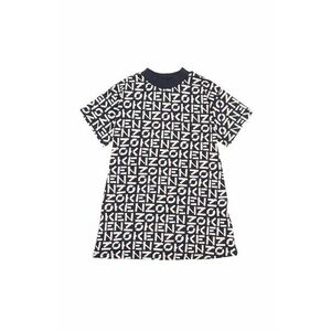 Dievčenské šaty Kenzo Kids šedá farba, mini, rovný strih vyobraziť