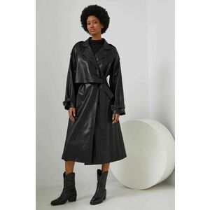Kabát Answear Lab dámsky, čierna farba, prechodný, vyobraziť