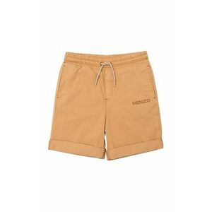 Detské krátke nohavice Kenzo Kids béžová farba, nastaviteľný pás vyobraziť
