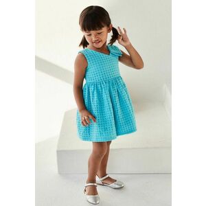 Dievčenské šaty Mayoral tyrkysová farba, mini, áčkový strih vyobraziť