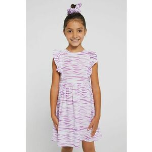 Dievčenské šaty Mayoral fialová farba, mini, áčkový strih vyobraziť
