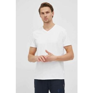 Tričko Lacoste (2-pak) pánske, biela farba, jednofarebné vyobraziť