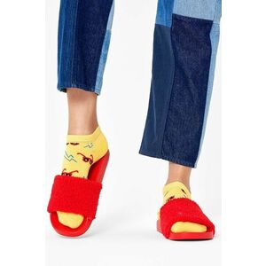 Členkové ponožky Happy Socks dámske, žltá farba vyobraziť