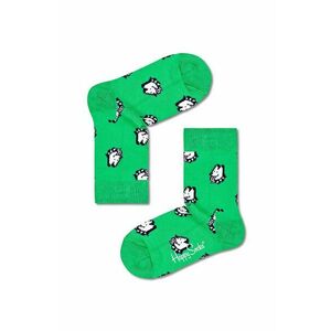 Detské ponožky Happy Socks zelená farba vyobraziť