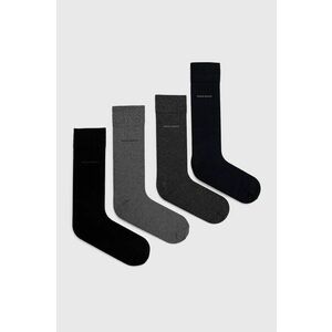 Ponožky Boss (4-pak) pánske, šedá farba vyobraziť