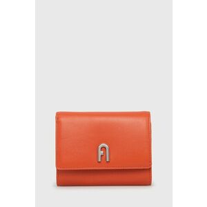 Kožená peňaženka Furla dámska, oranžová farba vyobraziť