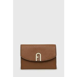 Kožená peňaženka Furla dámska, hnedá farba vyobraziť