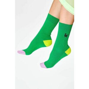 Ponožky Happy Socks dámske, zelená farba vyobraziť