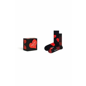 Ponožky Happy Socks (2-pak) dámske, čierna farba vyobraziť