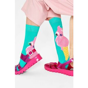 Ponožky Happy Socks dámske, tyrkysová farba vyobraziť