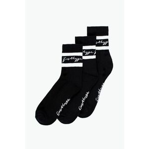 Ponožky Hype (3-pak) pánske, čierna farba vyobraziť