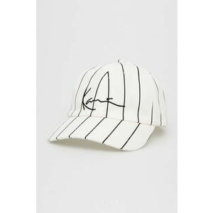 Bavlnená čiapka Karl Kani biela farba, vzorovaná vyobraziť