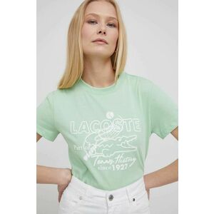 Tričko Lacoste dámsky, zelená farba, vyobraziť