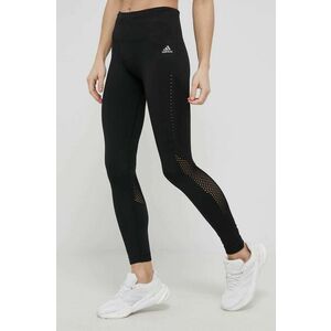 Bežecké legíny adidas Performance H57769 dámske, čierna farba, jednofarebné vyobraziť