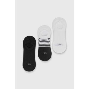 Ponožky Calvin Klein (3-pak) pánske, čierna farba vyobraziť