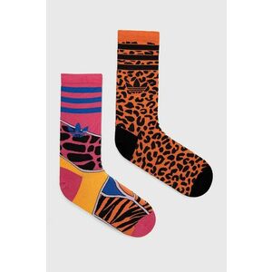 Ponožky adidas Originals X Rich Mnisi (2-pak) HC9541 oranžová farba vyobraziť