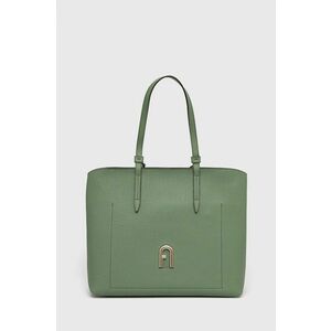 Kožená kabelka Furla zelená farba vyobraziť