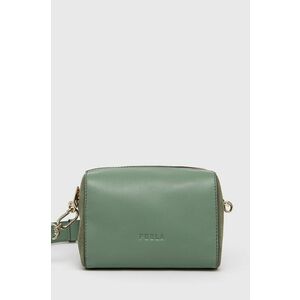 Kožená kabelka Furla zelená farba vyobraziť