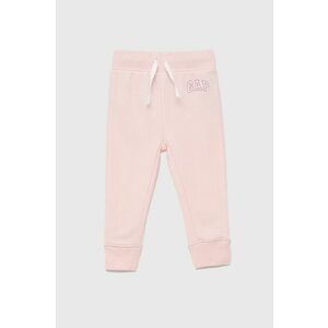 Detské nohavice GAP ružová farba, jednofarebné vyobraziť