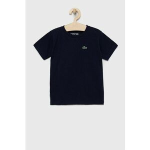 Detské tričko Lacoste tmavomodrá farba, jednofarebný vyobraziť