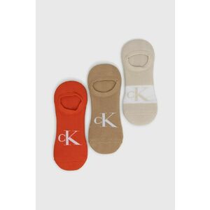 Ponožky Calvin Klein (3-pak) pánske, oranžová farba vyobraziť