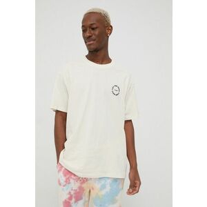 Bavlnené tričko Wrangler béžová farba, s potlačou vyobraziť