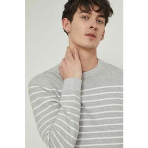 Bavlnený sveter Medicine pánsky, šedá farba, vyobraziť
