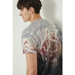 Bavlnené tričko Medicine béžová farba, vzorované vyobraziť