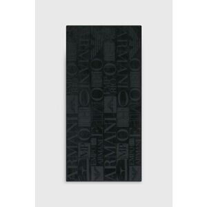 Bavlnený uterák Emporio Armani Underwear čierna farba vyobraziť