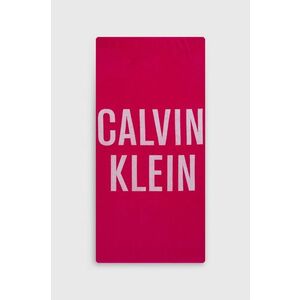 Bavlnený uterák Calvin Klein ružová farba vyobraziť