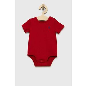 Bavlnené body pre bábätká Polo Ralph Lauren červená farba vyobraziť