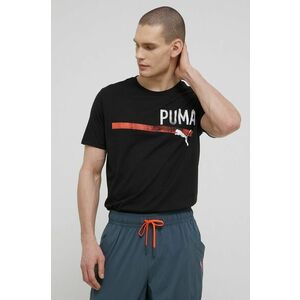 Tréningové tričko Puma Perormance Graphic Branded 521641 čierna farba, s potlačou vyobraziť