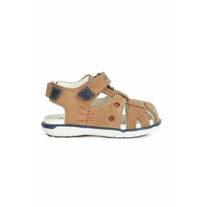 Detské semišové sandále Geox hnedá farba vyobraziť