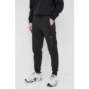 Nohavice Calvin Klein Jeans pánske, čierna farba, vyobraziť