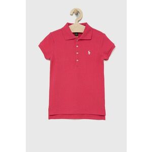 Detské tričko Polo Ralph Lauren ružová farba, s golierom vyobraziť