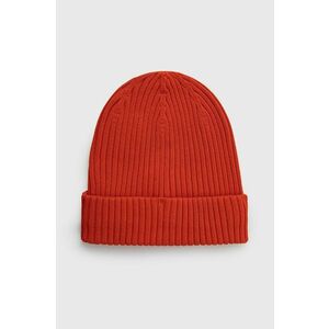 Bavlnená čiapka Sisley červená farba, z tenkej pleteniny, bavlnená vyobraziť