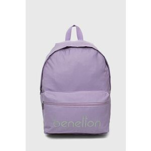 Detský ruksak United Colors of Benetton fialová farba, veľký, s potlačou vyobraziť