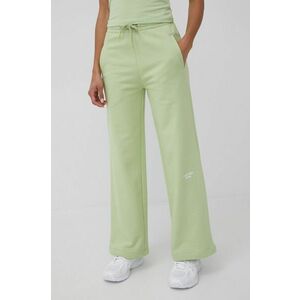 Bavlnené nohavice Calvin Klein Jeans dámske, zelená farba, jednofarebné vyobraziť