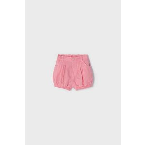 Detské krátke nohavice Mayoral ružová farba, jednofarebné, vyobraziť