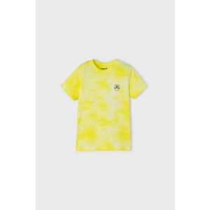 Detské bavlnené tričko Mayoral žltá farba, vzorovaný vyobraziť