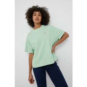 Bavlnené tričko Lacoste zelená farba, vyobraziť