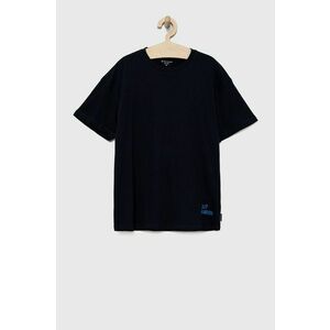 Detské tričko Tom Tailor tmavomodrá farba, melanžový vyobraziť