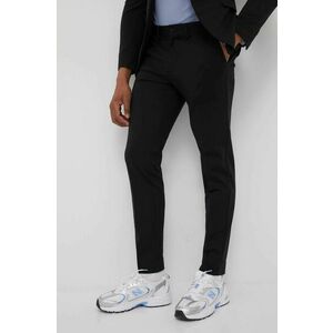 Nohavice Premium by Jack&Jones pánske, čierna farba, priliehavé vyobraziť