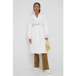 Páperová bunda Tommy Hilfiger dámska, biela farba, zimná, vyobraziť