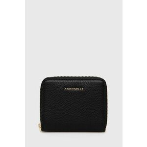 Kožená peňaženka Coccinelle dámsky, čierna farba vyobraziť