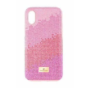 Puzdro na mobil Swarovski High Love iPhone X/Xs ružová farba vyobraziť