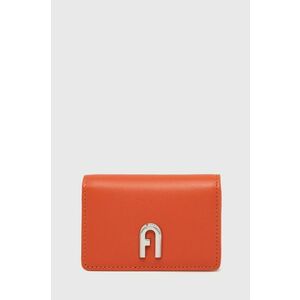 Kožená peňaženka Furla dámsky, oranžová farba vyobraziť